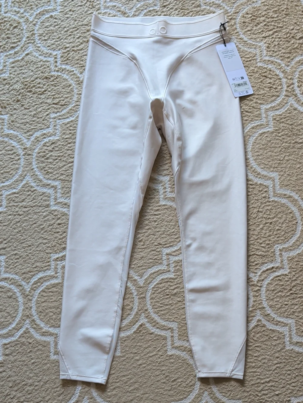 ALO Airlift High-Waist 7/8 Rebel Legging Ivory NWT